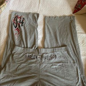 Harley Davidson Ralph Marlin gray pants/pj bottoms